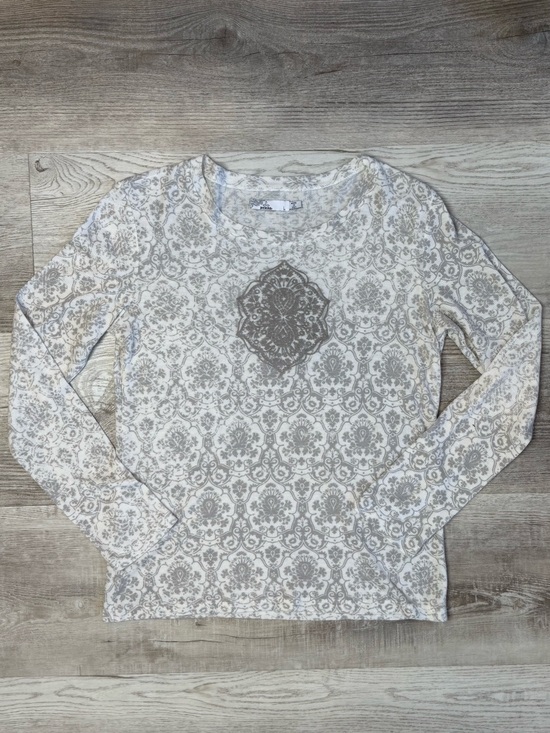 Prana Tops - Prana Long Sleeve Medallion Damask Print Lightweight Thermal Style Top Size L